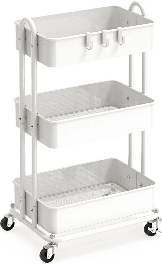 3 tier rolling cart