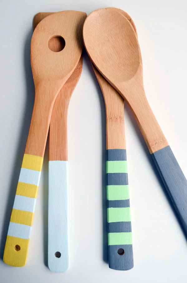 hand painted spoons finished