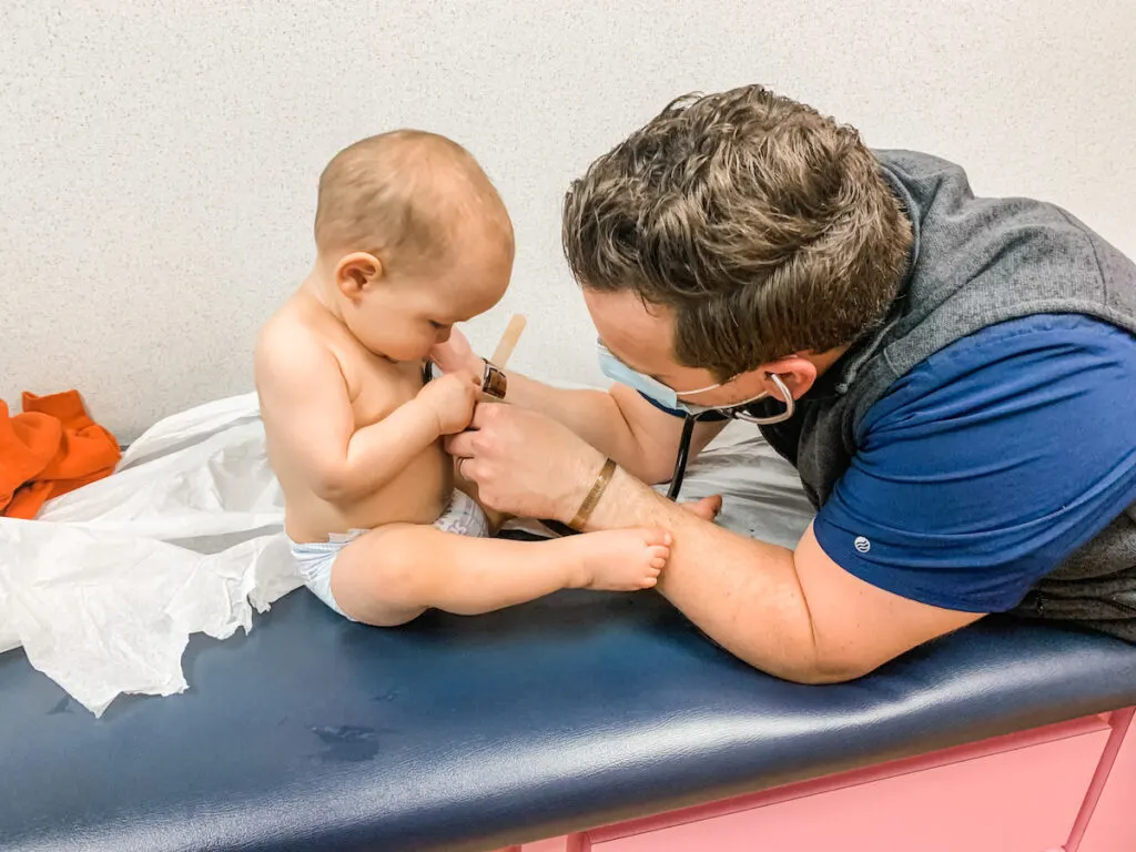 pediatrician checking our little one