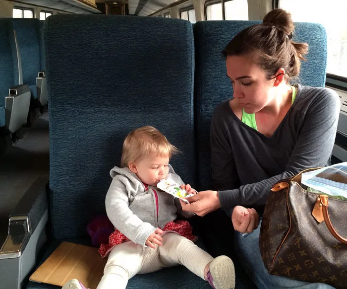 Riding amtrack with a toddler