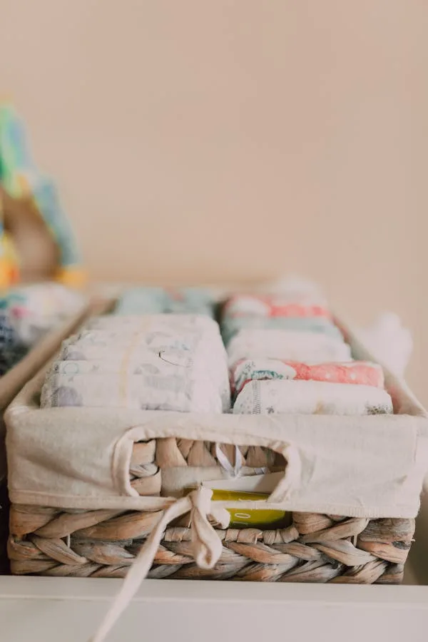 diapers in a container